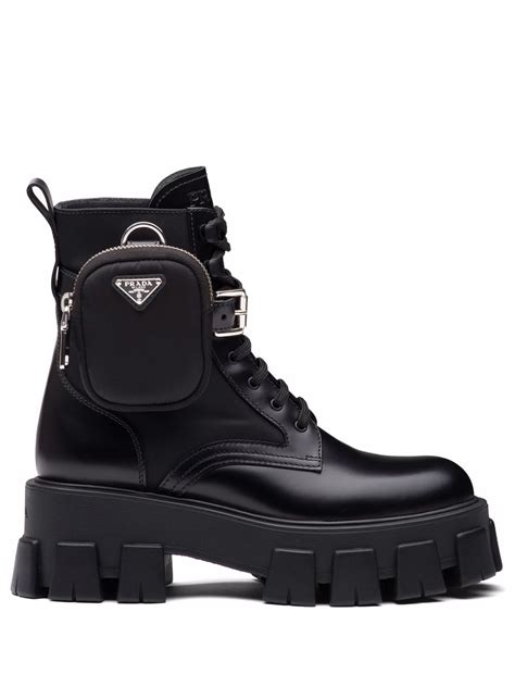 prada pochette boots|Prada boots with pouch price.